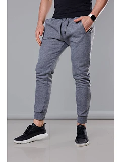 Tmavě šedé pánské teplákové kalhoty model 18347798 - J.STYLE