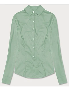 Světle zelená klasická dámská košile model 18302325 - J.STYLE