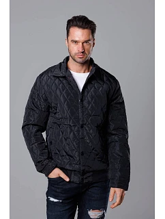 Černá pánská prošívaná bunda s límcem model 18344904 - J.STYLE