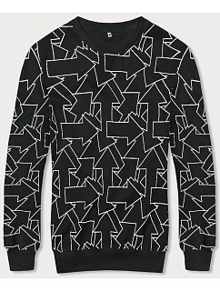 Černá pánská mikina s geometrickým vzorem model 18416061 - J.STYLE