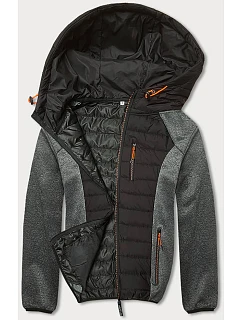 pánská sportovní bunda z různých spojených materiálů model 18416156 - J.STYLE