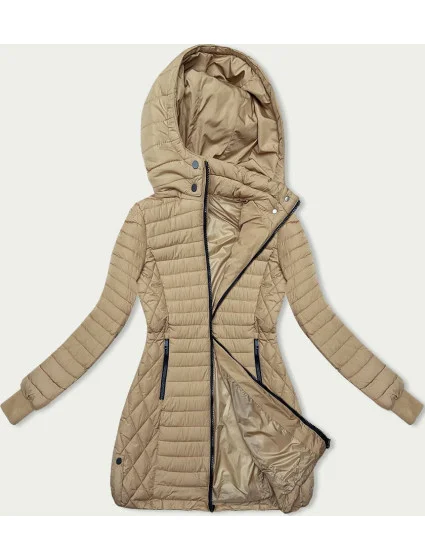 Dámská bunda v barvě s kapucí pro přechodné období model 18910687 - LHD