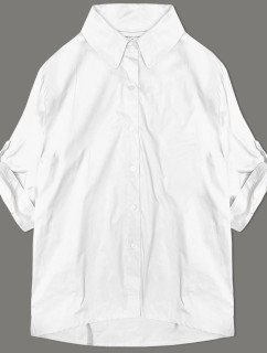 Bílá košile s ozdobnou mašlí na zádech (24018)