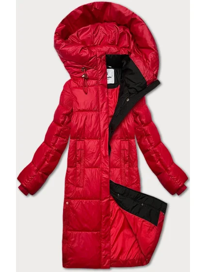Červená dámská zimní bunda s kapucí model 21248584 - Glakate
