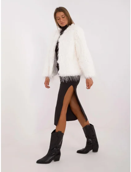 bunda v barvě ecru s podšívkou model 20840818 - Factory Price