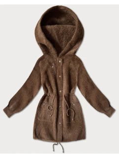 Hnědá vlněná bunda typu alpaka model 21486707 - MHM