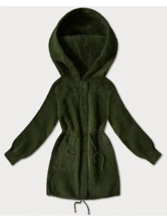 Vlněná bunda typu alpaka v army barvě model 21486713 - MHM