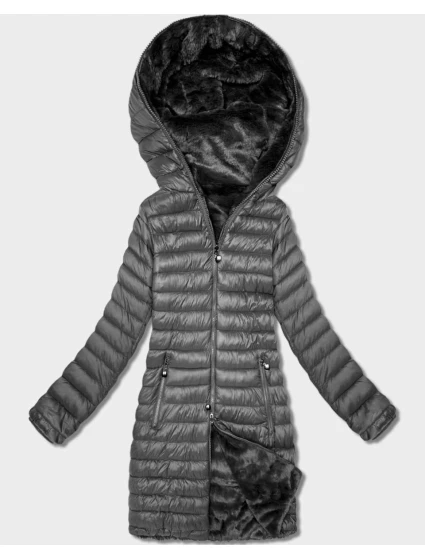Oboustranná dámská bunda  v grafitové barvě model 21809003 - MINORITY