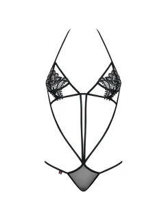 Dámské erotické body Luiza teddy black - OBSESSIVE