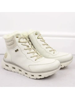 W model 20493049 bílá zateplená sportovní obuv - Rieker