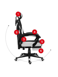 Herní židle model 21326178 5.0 White - Huzaro