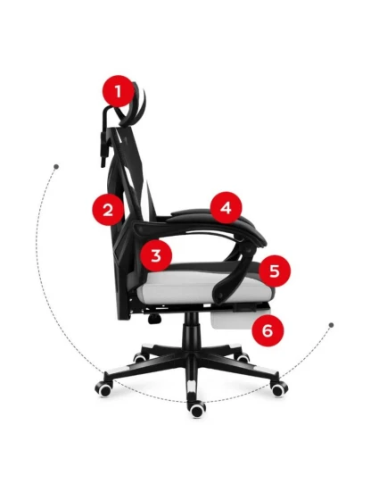 Herní židle model 21326178 5.0 White - Huzaro