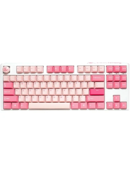 One 3 TKL Pink Herní USB klávesnice US English White model 21491460 - Ducky
