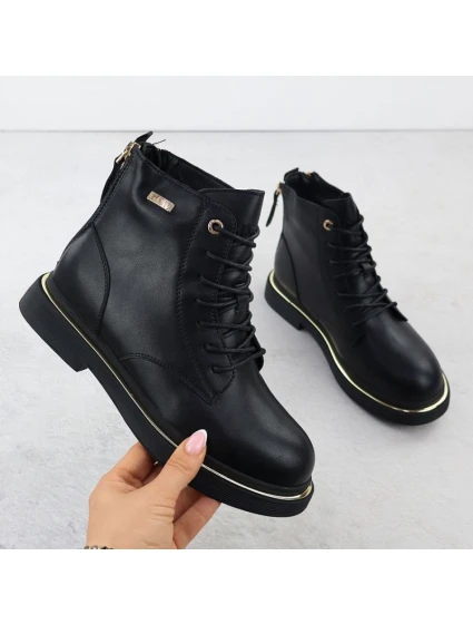 Dámské kožené boty Goe černé SS2N4101