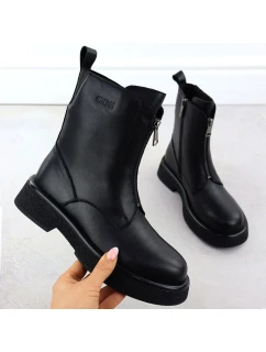 Dámské kožené boty Goe černé SS2N4145