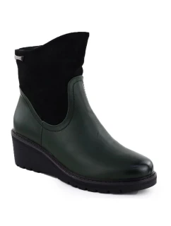 Dámské semišové boty na podpatku zelené M.Daszynski model 21905657 - M. Daszyński