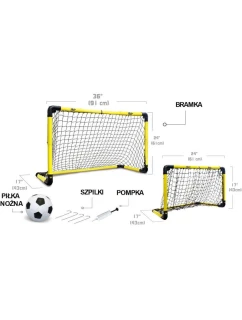 SKLÁDACÍ FOTBALOVÁ BRANKA 91X43X61CM 36X17X24CM S NASTAVENÍM VÝŠKY A ŠÍŘKY