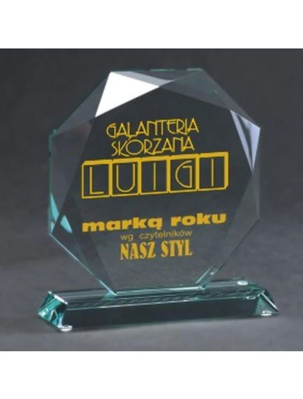 Trofeum szklane grawerowane z etui model 21828742 farbą