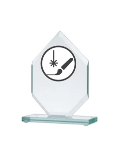 Trofeum szklane grawerowane + wypełnienie farbą