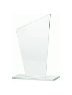 Skleněná trofej s matným podstavcem