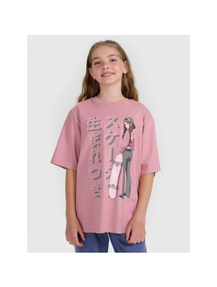 Dívčí tričko oversize s potiskem model 21816785 - 4F