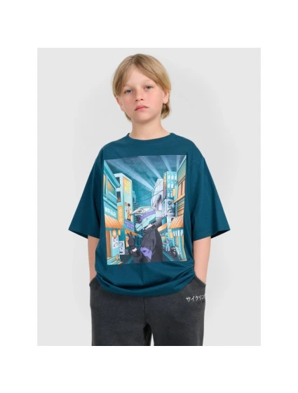 Chlapecké tričko oversize s potiskem model 21816848 - 4F