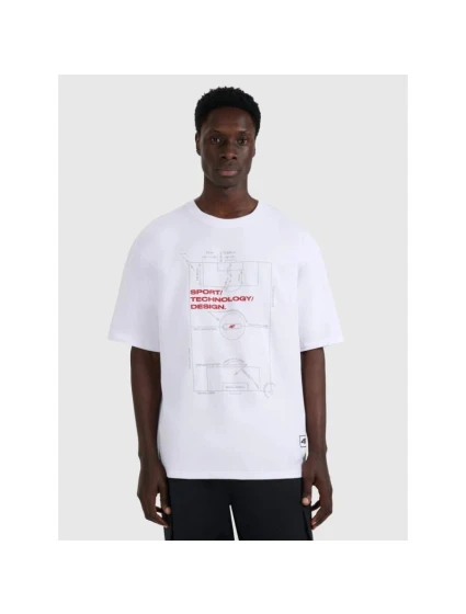 Pánské tričko oversize s potiskem model 21816911 - 4F