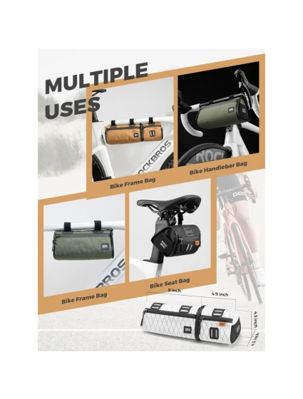 Rockbros multifunkční brašna na kolo 2v1 2l zelená