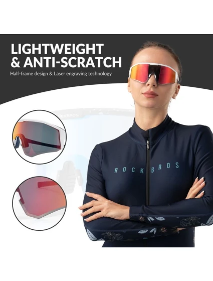 Brýle Rockbros Sporot SP297 růžové s polarizací.