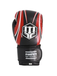 model 21898705 kožené boxerské rukavice černočervené - MASTERS FIGHT EQUIPMENT