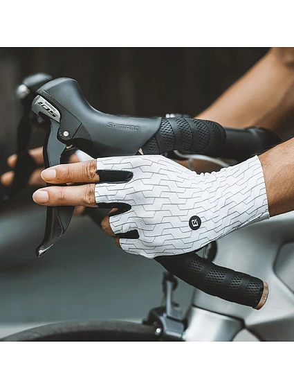 model 22083584 cyklistické rukavice velikost: L bíločerné - Rockbros