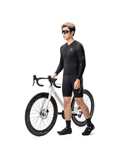 model 22114123 Cyklistický dres s dlouhým rukávem Diamond velikost S černý - Rockbros