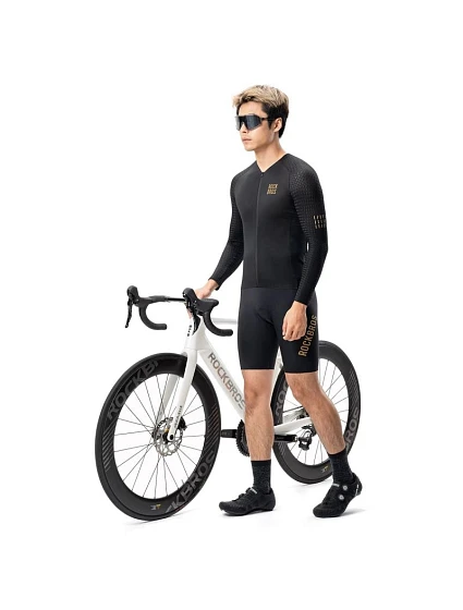 Cyklistický dres s dlouhým rukávem Diamond velikost  černý model 22114133 - Rockbros