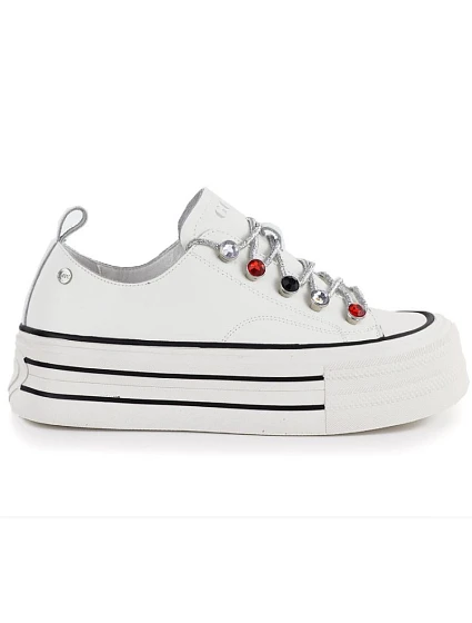 Dámské kožené tenisky na white model 22081668 - Hikvision