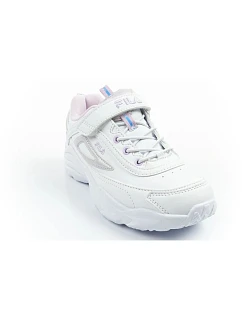 model 22202825 V dětská sportovní obuv pro dívky na suchý zip bílá - Fila