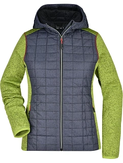JN Dámská pletená hybridní bunda 02.0 kiwi melange/anthracite melange model 22528901 - Daiber