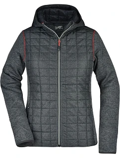 JN Dámská pletená hybridní bunda 02.0 grey melange/anthracite melange model 22528889 - Daiber
