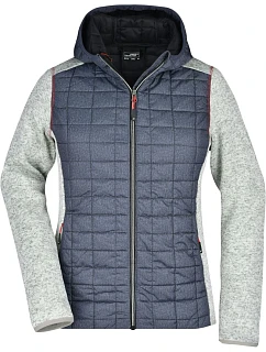 JN Dámská pletená hybridní bunda 02.0 light melange/anthracite melange model 22528895 - Daiber