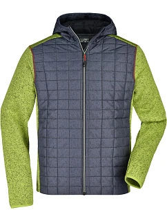JN Pánská pletená hybridní bunda 02.0 kiwi melange/anthracite melange model 22489620 - Daiber