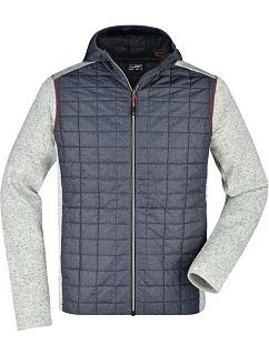JN Pánská pletená hybridní bunda 02.0 light melange/anthracite melange model 22489613 - Daiber
