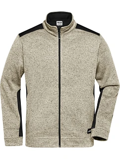 JN Pánská pracovní bunda pletený fleece Strong 02.0 stone melange/black model 22492790 - Daiber