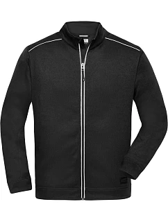 JN Pánská pracovní pletená fleece bunda Solid 02.0 black/black model 22493626 - Daiber