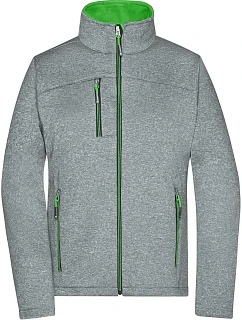 JN Dámská 2vrstvá melanžová softshell bunda 02. dark model 22530608 - Daiber