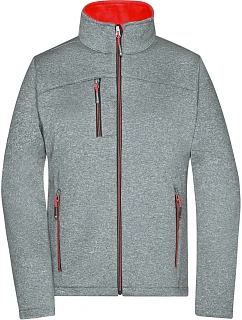 JN Dámská 2vrstvá melanžová softshell bunda 02. dark model 22530622 - Daiber