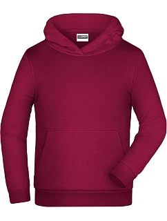 JN Dětská mikina s kapucí 02. wine model 22414095 - Daiber
