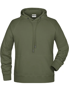 Pánská raglánová mikina s kapucí 02. olive model 22435149 - Daiber