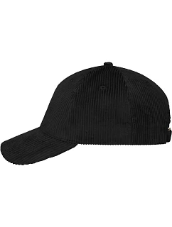 MB 6 panelová manšestrová kšiltovka 03. black model 22461524 - Daiber