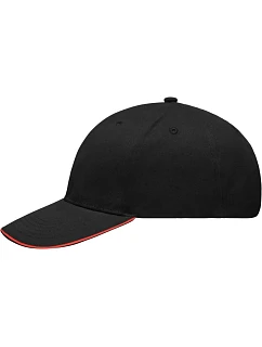 MB  6 panelová sandwich kšiltovka 03. black/red model 22495830 - Daiber