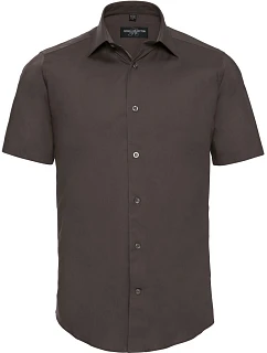 Elastická košile s krátkým rukávem 11. chocolate model 22475685 - Russell Athletic