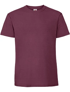 Fruit of the Loom Iconic 195 T Pánské těžké tričko 16.1422 burgundy